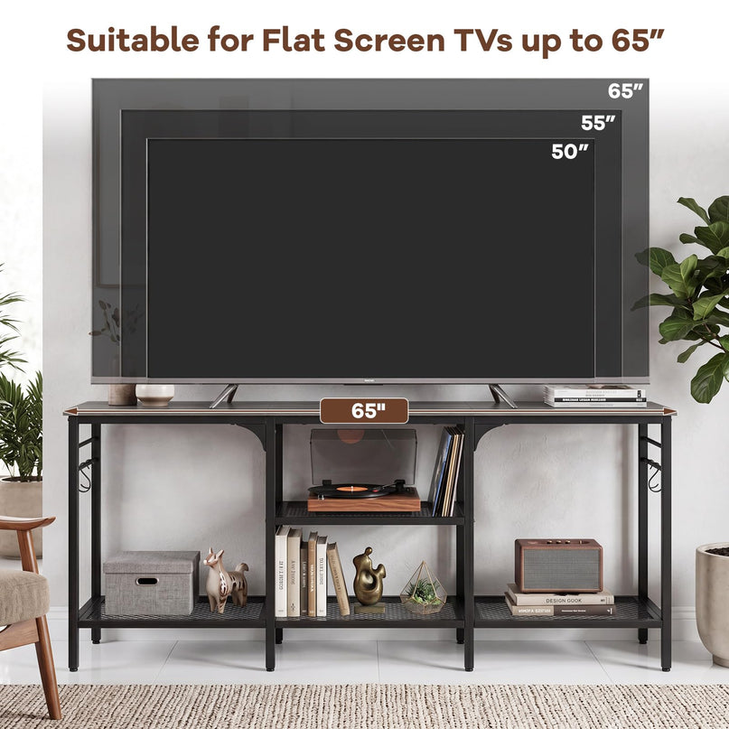 Giantex 3-Tier TV Stand for TVs up to 65 Inch with Open Storage Shelves