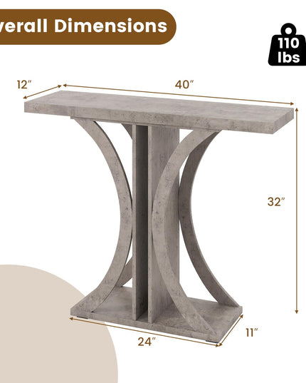 Console rectangulaire Giantex 40" avec cadre géométrique pour entrée de couloir