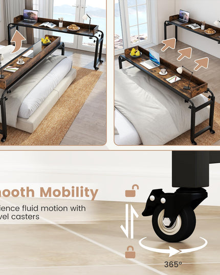 Giantex  81" Queen Size Bed Desk with Adjustable Height and Length