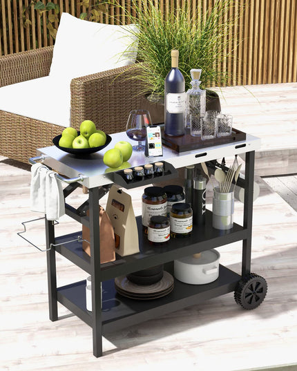 Giantex Outdoor Grill Cart with Wheels