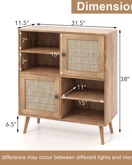 Giantex Buffet Cabinet, Wood Sideboard Storage Cabinet