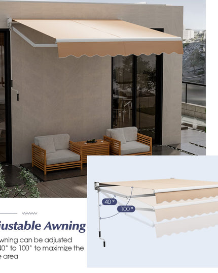 Giantex Retractable Awning for Patio