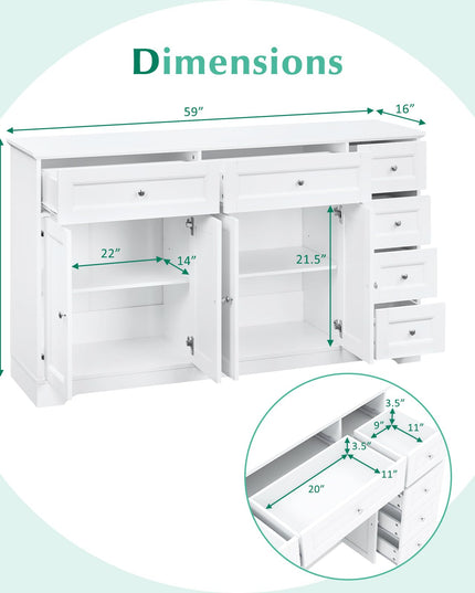 Giantex Large Buffet Cabinet with Storage for Living Room