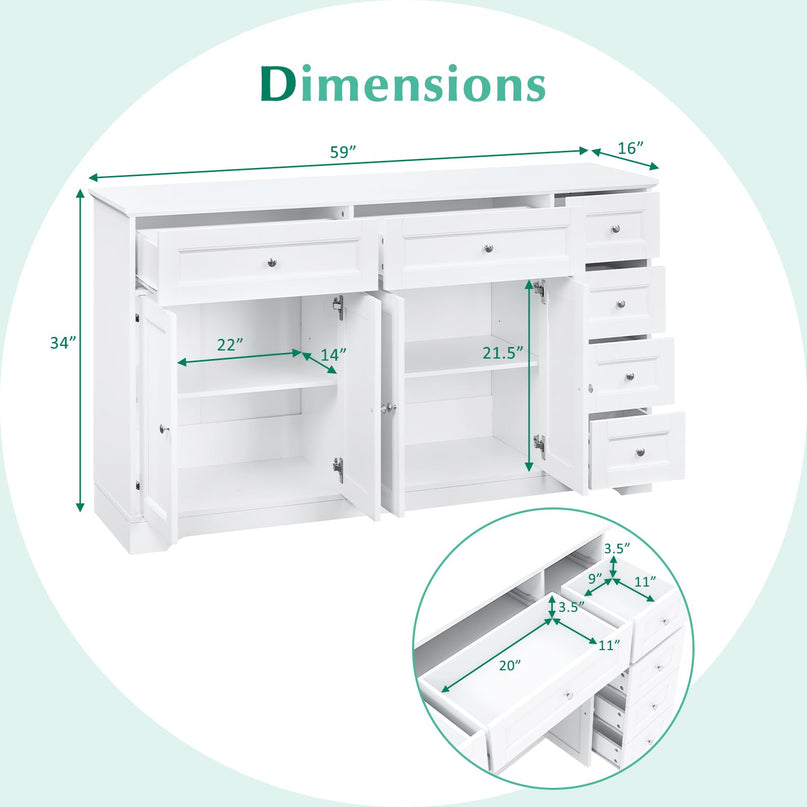 Giantex Large Buffet Cabinet with Storage for Living Room