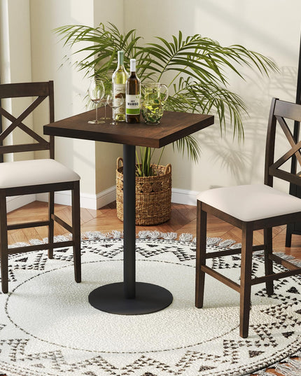 Giantex 24" Farmhouse Bar Stools Set of 2/4 Cross Back Counter Height Chairs