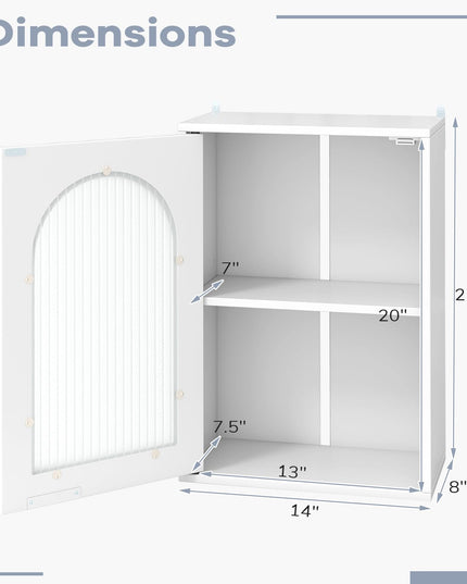 Giantex Wall Mounted Bathroom Cabinet for Living Room Laundry