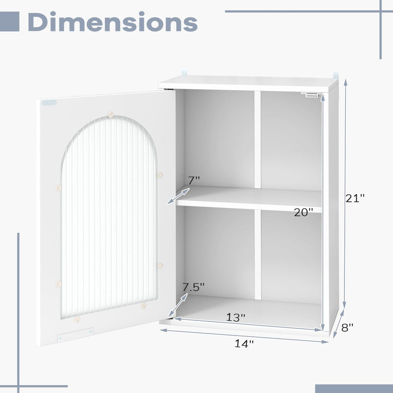 Giantex Wall Mounted Bathroom Cabinet for Living Room Laundry