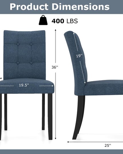 Giantex Upholstered Dining Chairs Set for Restaurant
