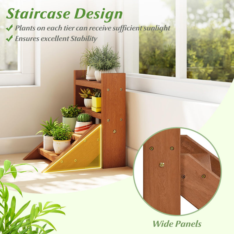 Giantex 4 Tier Small Tabletop Ladder Shelf for Succulents