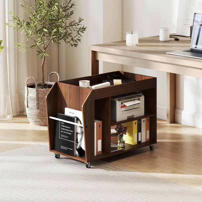 Giantex Rolling End Table with Storage for Study Living Room Bedroom