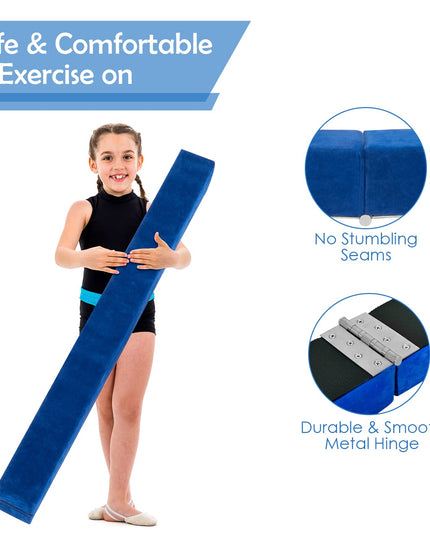 Giantex 7FT Folding Floor Balance Beam for Girls