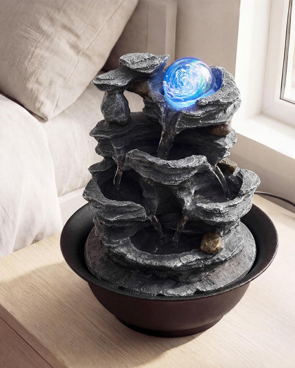 Giantex Layered Bowl Cascade Zen Meditation Desktop Decor for Office Home Relaxation