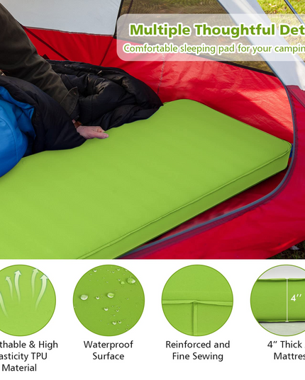 Lightweight Compact Air Mattress w/Carry Bag