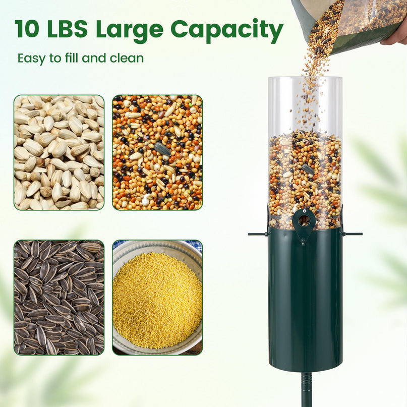 Giantex Standing Bird Feeder with Pole for Outdoors
