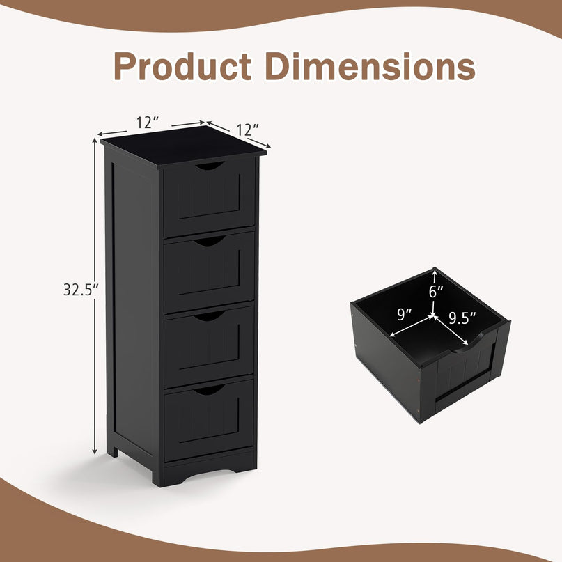 Giantex 32.5” Bathroom Storage Cabinet for Entryway Living Room