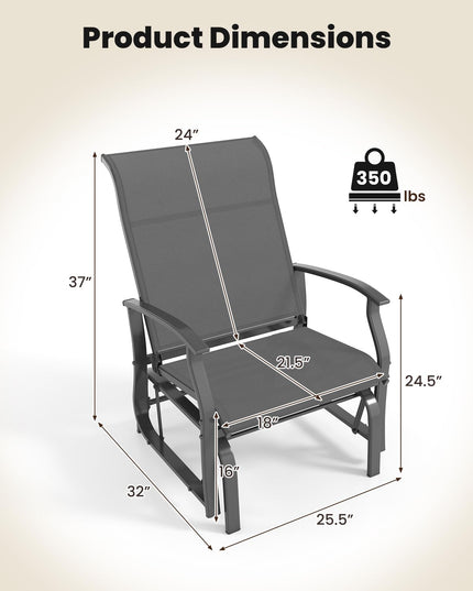 Giantex 2/4 Pack Outdoor Glider Rocking Chairs for Porch