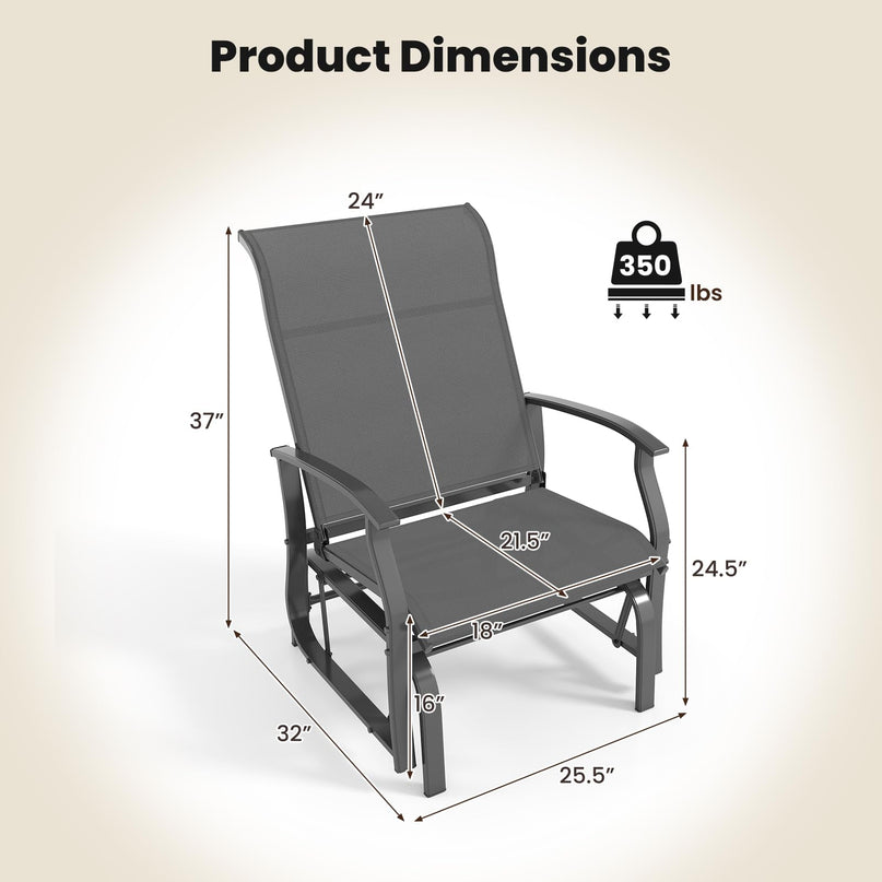 Giantex 2/4 Pack Outdoor Glider Rocking Chairs for Porch
