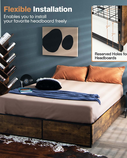 Giantex Metal Bed Frame with 4 Drawers