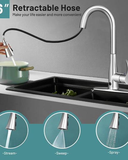 Giantex 304 Stainless Steel Touchless Kitchen Faucet