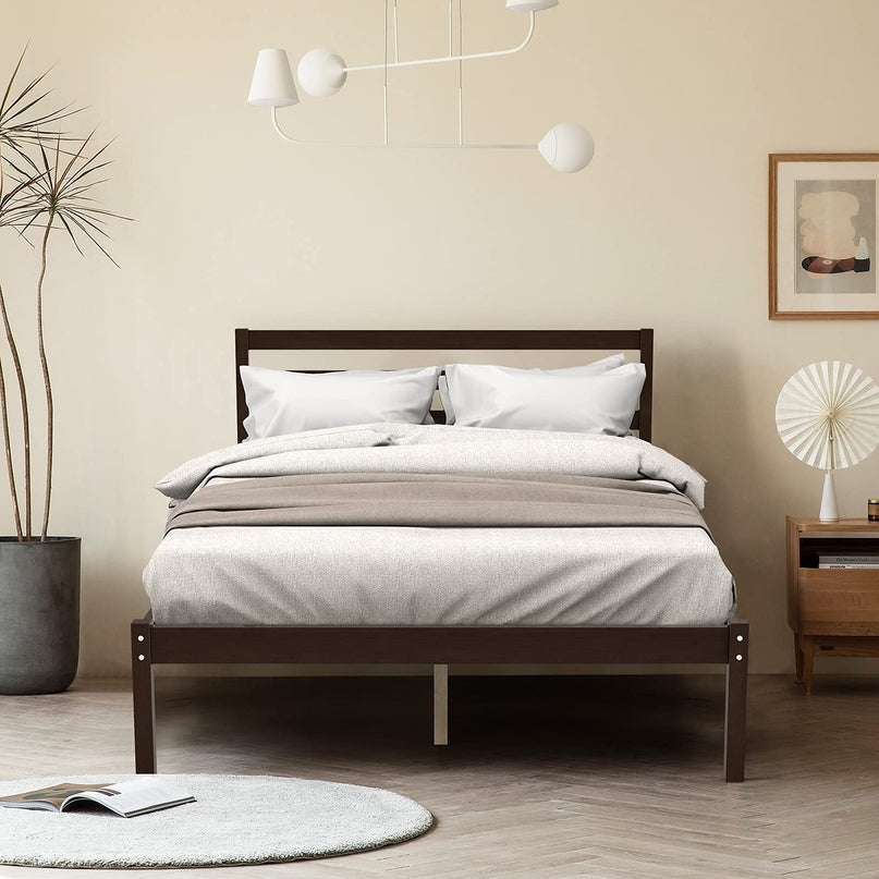 Giantex Wood Platform Bed Frame No Spring Needed Bed Mattress Foundation