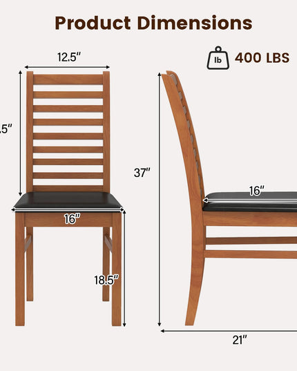 Giantex Wooden Dining Chairs Set of 2/4 for Living Room