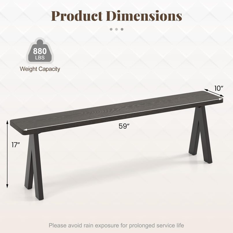 Giantex Outdoor Patio Bench for 4-6 Person