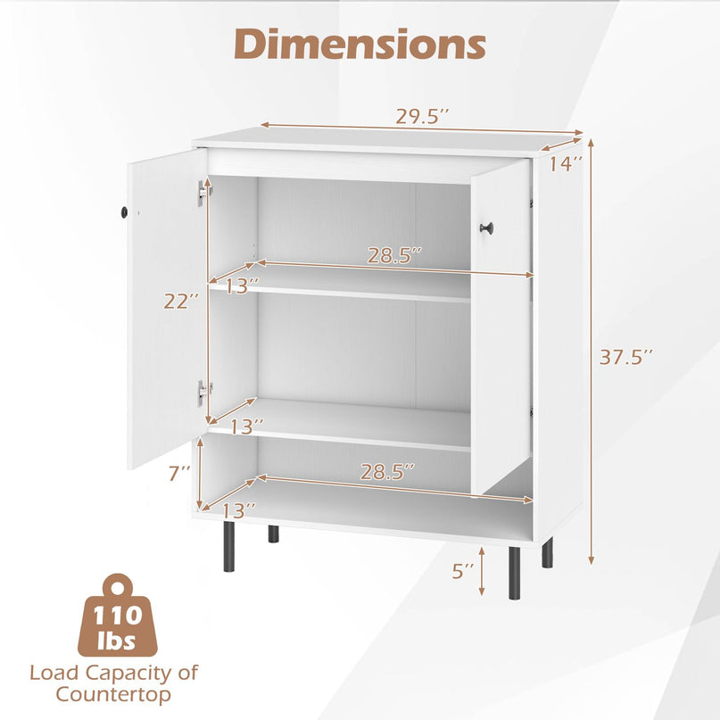 Giantex Sideboard Buffet Cabinet with Adjustable Shelf & Anti Tipping Kit