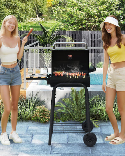 Giantex Portable Charcoal Grill with Foldable Side Table