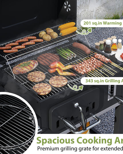 Giantex 24" Charcoal BBQ Grill with Adjustable Charcoal Tray