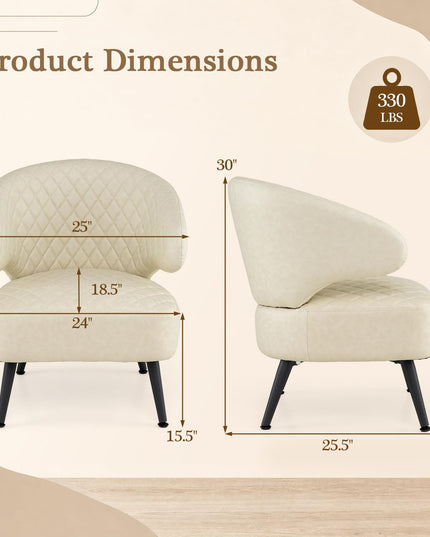 Giantex Mid Century Modern Accent Chair for Living Room Bedroom Office Small Space