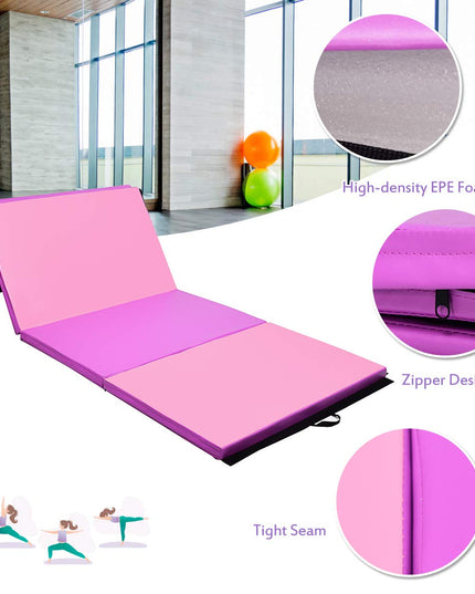 Giantex  Folding Anti-Tear Gymnastics Mat with Carrying Handles