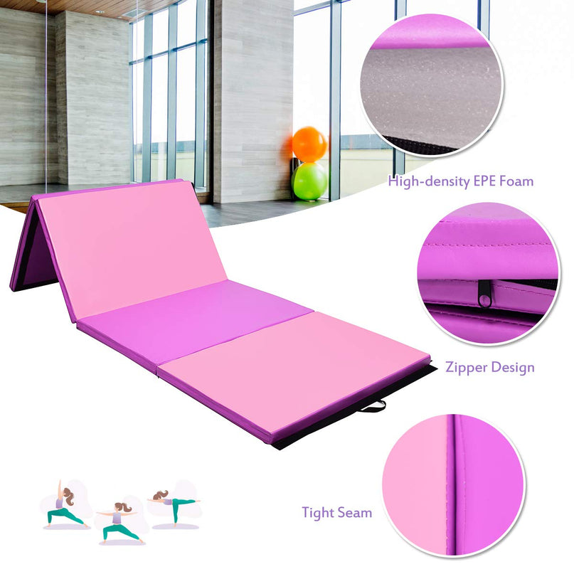 Giantex  Folding Anti-Tear Gymnastics Mat with Carrying Handles