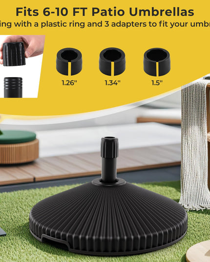 Giantex 55 lbs HDPE Patio Umbrella Stand Portable Pole Holder