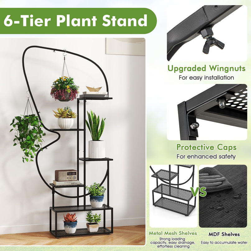 Giantex 2 Pack 6-Tier Plant Stand Indoor