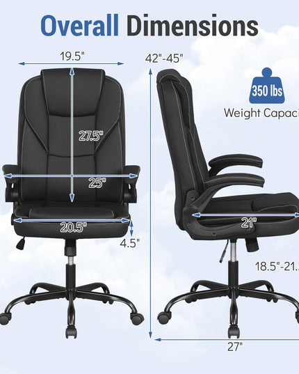 Giantex Ergonomic Computer Desk Chair with Flip-up Arms