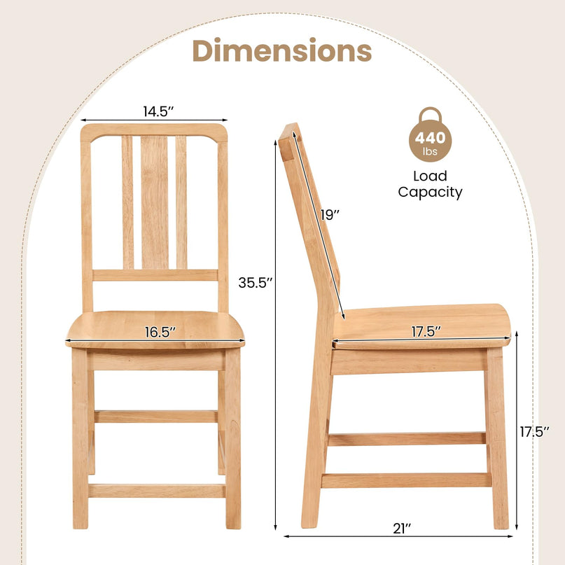 Giantex Natural Dining Room Chair for Living Room Restaurant