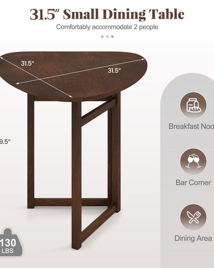 Giantex 31.5" Drop Leaf Folding Dining Table for 2-3