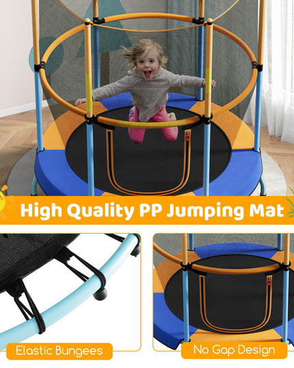 Giantex 48" Trampoline for Kids Toddler Trampoline with Safety Enclosure Net