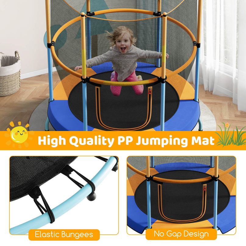 Giantex 48" Trampoline for Kids Toddler Trampoline with Safety Enclosure Net