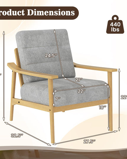 Giantex Mid Century Modern Accent Chair