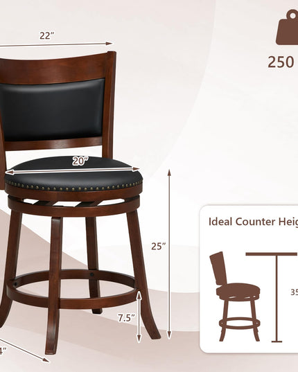 Giantex 25" Bar Stools Set of 4