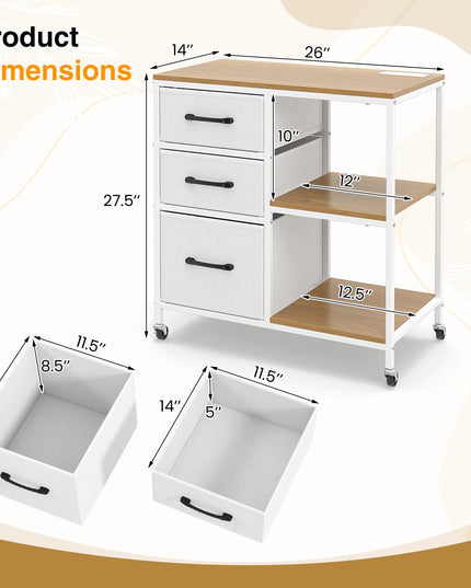 Meuble de rangement pour imprimante Giantex avec espace de rangement pour l'organisation du bureau à domicile