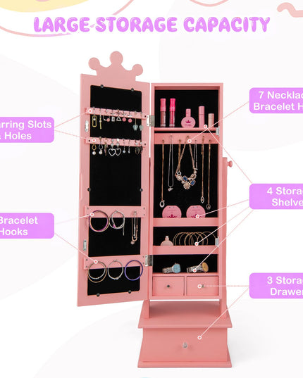 CHARMAID Jewelry Armoire Cabinet for Kids