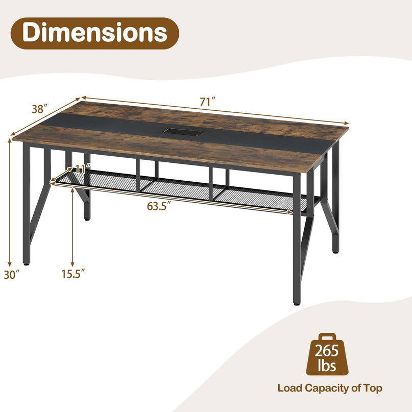 Giantex 6 FT Conference Table for 6-8 People for Office