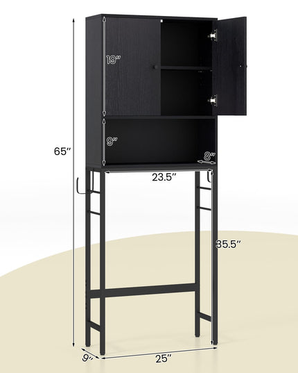 Giantex Over The Toilet Storage Cabinet - Toilet Shelf Rack with Anti-Tip Device