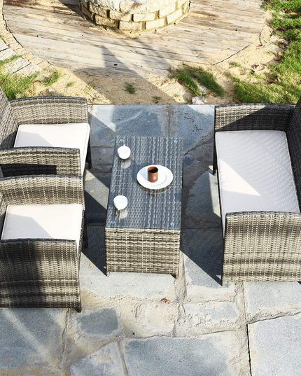 Giantex 4 Pc Rattan Patio Furniture Set