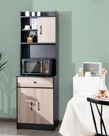 Giantex Kitchen Sideboard, Tall Buffet Hutch Cabinet
