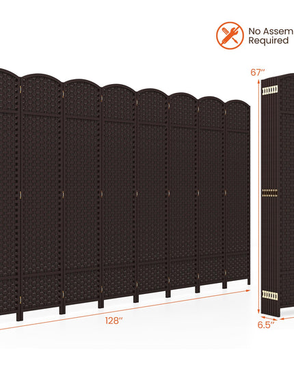 Giantex Room Divider 8 Panel, 5.6ft Folding Privacy Screen