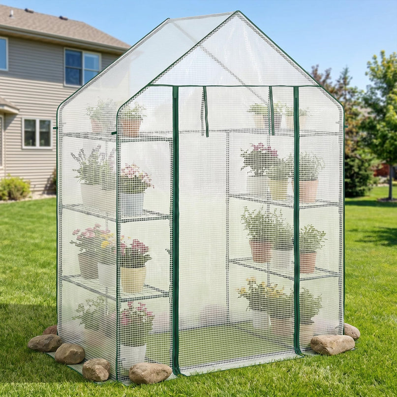 Giantex Portable Plant Garden House Indoor Outdoor Mini Growing House for Herb Flower Succulent