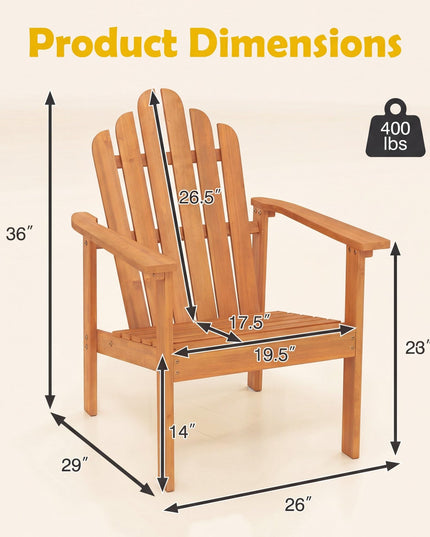 Giantex Stackable Adirondack Chair for Garden & Lawn